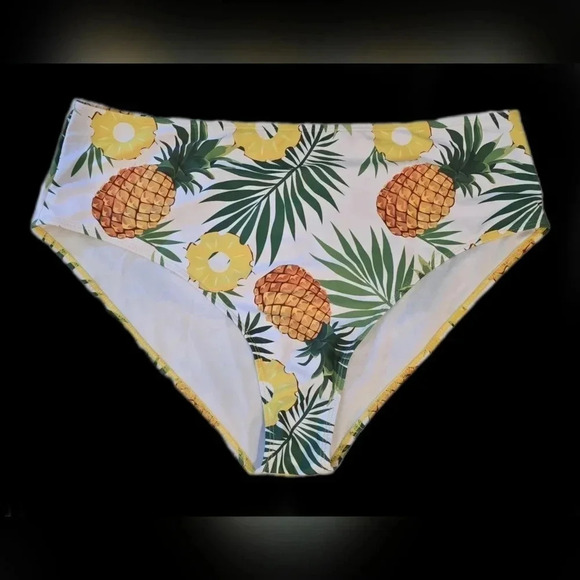 Shein, Size 3xl (18), High Waisted Pineapple Bikini Swim Bottom - Picture 2 of 16